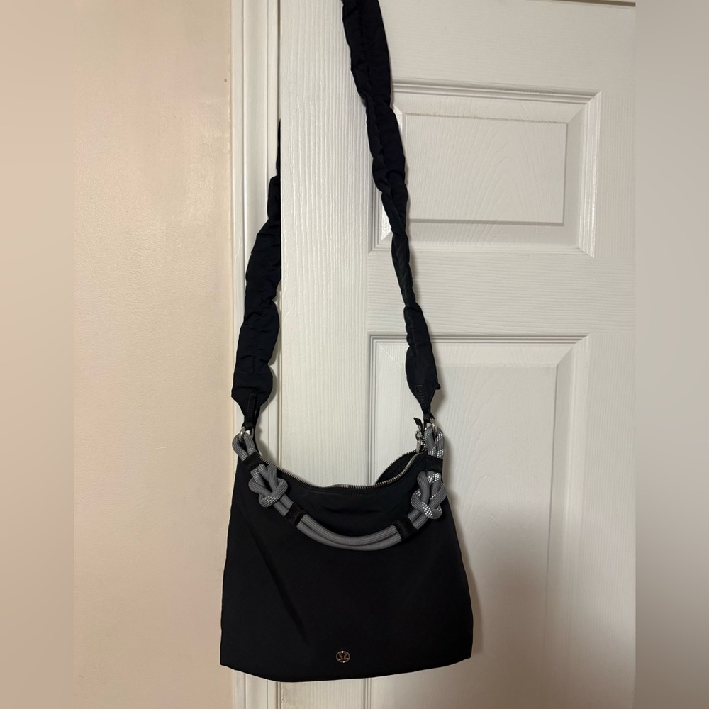 Lululemon Athletica Black and Gray Crossbody Bag